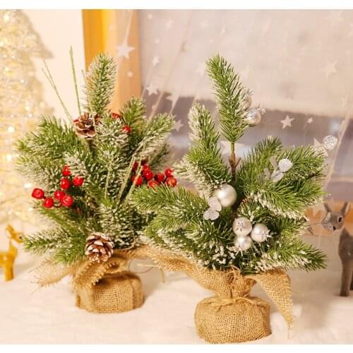 Christmas Tree Office Decorations DIY Flocking Desktop Mini Christmas Tree Shopping Mall Hotel Restaurant Decoration Xmas Trees