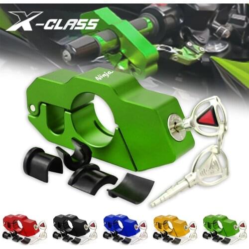 Ninja Motorcycle Handle Bar Lock Brake Lever Hand Grips Lock Theft Protection Accessories for Kawasaki Ninja 250 300 400 650
