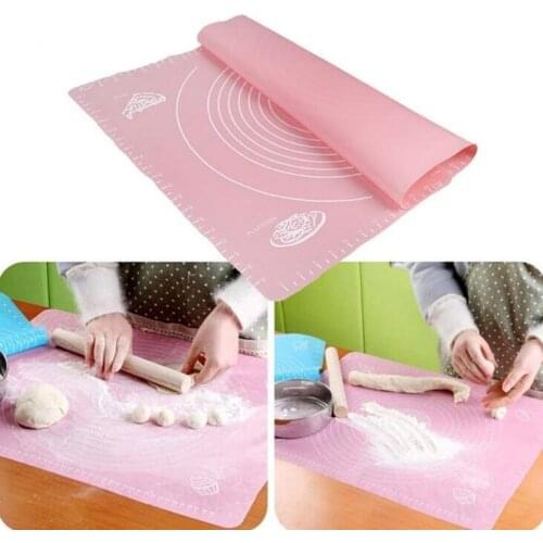 Silicone baking pad with dial 50*40cm non-stick kneading dough mat pastry boards for fondant clay pastry bake tools LX1576