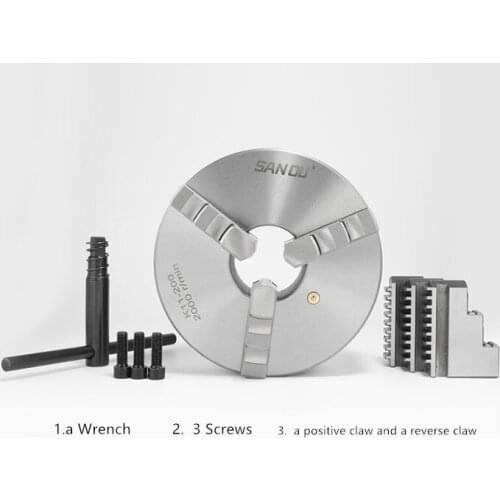 SAN OU K11- 130/K11- 160/3 Jaw Lathe Chuck /130mm/160mm/ a Wrench, 3 Screws / a Positive Claw and a Reverse Claw