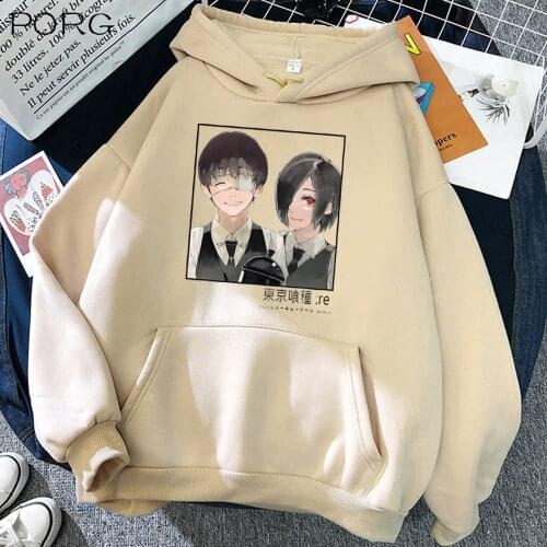 Japan Anime Tokyo Ghoul Print Men Hoodies Sweatshirt Kaneki Ken Streetwear Pullover Hoody
