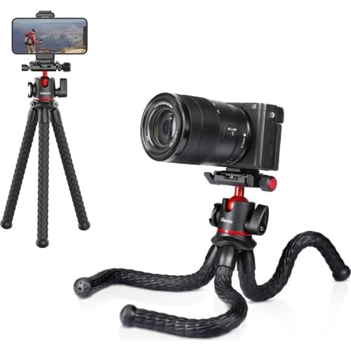 Ulanzi MT-32 Flexible Octopus Tripod Monopod Mount With Metal Arca Quick Swiss Ballhead With Sider Cold Shoe 1/4'' Screw