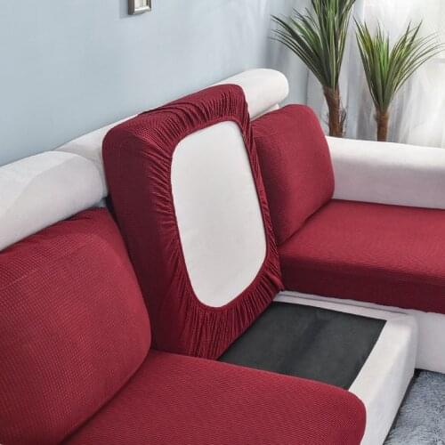 Funiture protector Jacquard thick sofa cushion cover sofa protector seat cushion slipcover elastic solid color