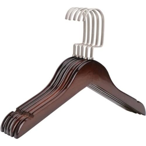 10 pcs/lot 32cm Solid Wood Childrens Clothes Hangers Non-slip Wooden Coat Hanger for Kids Household Clothing Shop Display