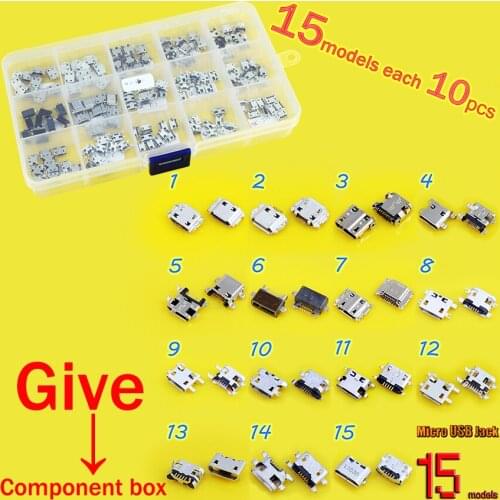 15models micro usb jack connector charging Port plug socket 5Pin 11pin for Samsung for sony and other mobile tabletels