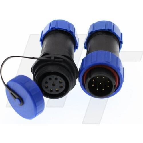 2set SP13 9 Pin IP68 Waterproof Male Plug & Female Socket Docking install Circular industrial Connector