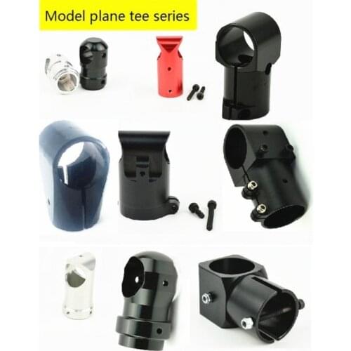 4pcs Metal Tee Joint Series D12mm/14mm/16mm/18mm/25mm Tripod Three-way Carbon Tube Fixed Seat Connector Mount for UAV Drone