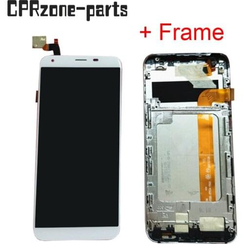 5.7" Black / White with frame For Oukitel K5 LCD display with touch screen digitizer sensor panel assembly