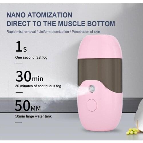 50% Hot Sale Portable Handheld Moisturizing Fine Mist Water Sprayer Facial Steamer Humidifier