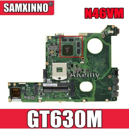 Akemy N46VM GT630M Onboard 2 gb Motherboard For Asus N46V N46VM N46VZ N46VB N46VJ Laptop Mainboard 100% Testado Rev 2.1