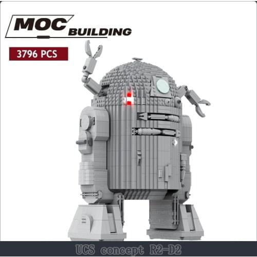 Large R2-D2, Empire Stormtrooper action figure, MOC robot model, Stormtrooper, assembly toys