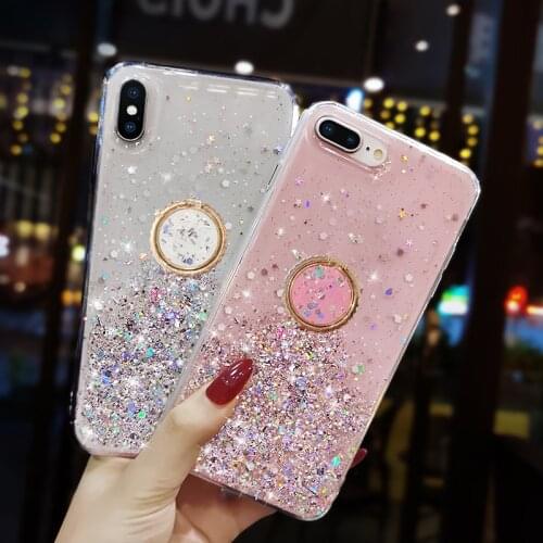 Case Redmi Note 8 Pro Glitter Cover For Xiaomi Redmi Note 9S Pro max k20 k30 note 7 10 mi 10 pro cc9e A3 Cover Ring bracket case