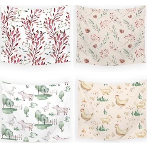 Flower leaves tapestry psychedelic psychedelic boho wall decor macrame wall hanging hanging cloth wall decor tie dye tapestry