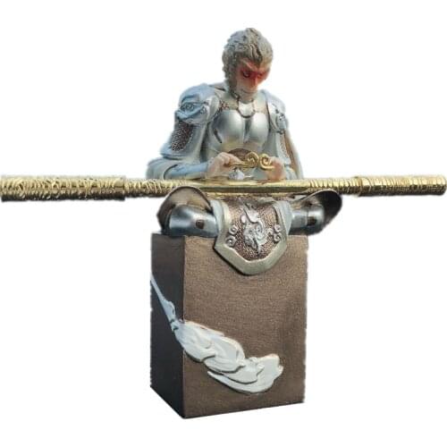 WU CHEN LONG Son Goku Statue Fight Against Buddha Monkey King Arts Sculpture FRP Crafts Car Interior Display Decoration R2993