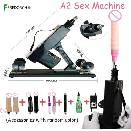 FREDORCH Sex Shop Machines for Women Automatic Telescopic Pumping Gun Sex Male Masturbator Toys with Poweful Dildo Attachments