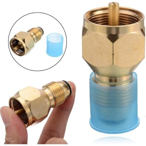 1pcs Propane Refill Adapter Lp Gas 1 Lb Cylinder Tank Heater Brass Outdoor Camping Tools Parts