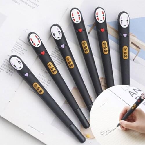 Anime Spirited Away No Face Man Gel Pen Cute Black Ink Neutral Pens Promotional Stationery Gift School Writing Supplies