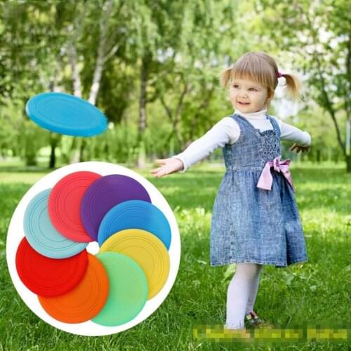 Parent-child Game Silicone Flying Saucer Kids Toy Flying Discs Resistant Chew Dog Training Interactive Outdoor sports Frisbwe