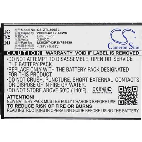 CameronSino for ZTE Blade L3 Li3820T43P3h785439 battery