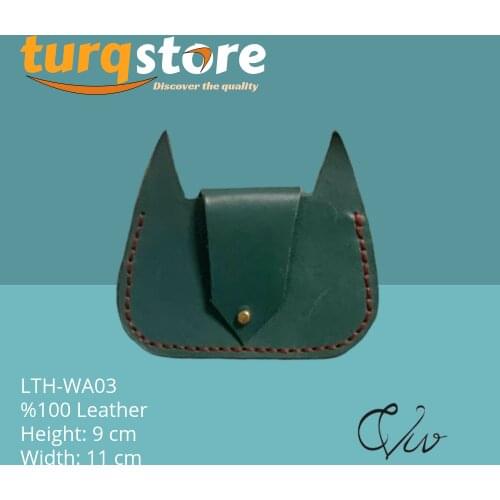 Handmade Leather-Coin Purse (Cat)