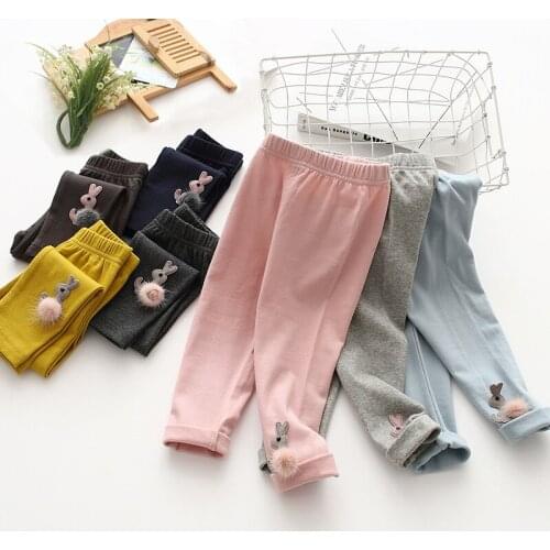Leggings Girls Childrens Clothing Casual Trousers Girls Pants Spring Autumn Homewear Cute Cartoon Clothing Cotton Leggings
