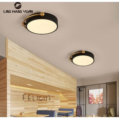 Small Led Ceiling Light Black&White D28cm 12w Modern Ceiling Lamp for Living room Bedroom Dining room Aisle Lamp Corridor Lights