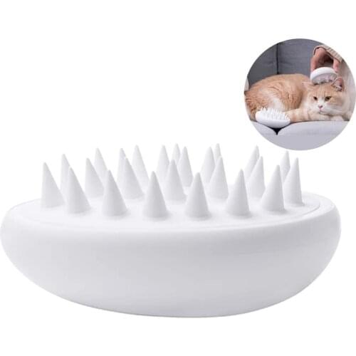 PETKIT Pet Cat Grooming Massage Brush Comb Silicone with Soft Rubber Bristles Tool Hair Removal Shedding Brush Comb for dogs cat