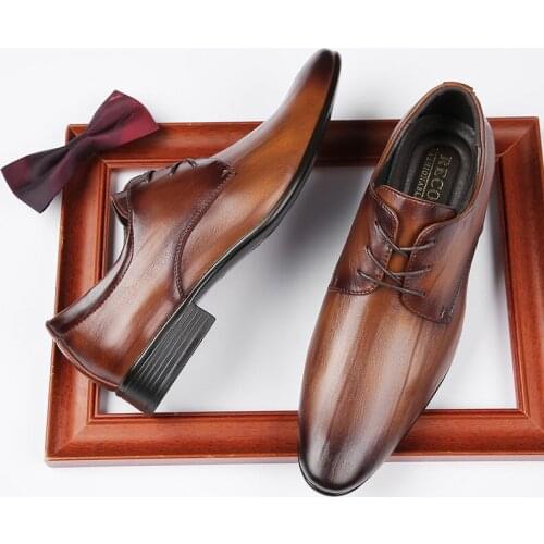 New Men Leather Shoes Lace-Up Formal Casual Business Office Size 40-45