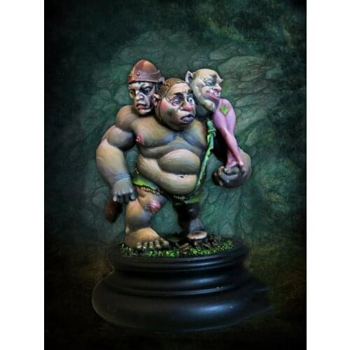 New Unassembled 1/24 75mm Haklass Hunter with girl 75mm without base Resin Kit DIY Toys Unpainted resin model