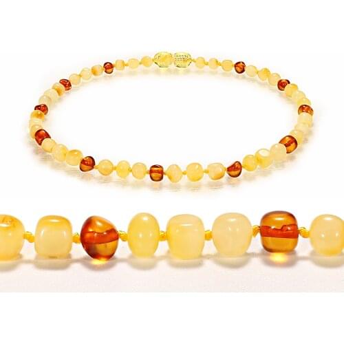 HAOHUPO Top Quality Cognac Honey Baltic Natural Amber Necklace Polish Original Necklace Men Christmas Necklace Kids Baby Jewelry