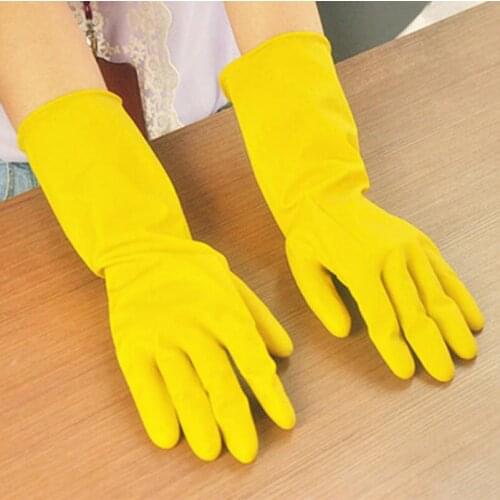 Household Cleaning Durable Rubber Glove Kitchen Laundry Wash Dish Clothes Waterproof Rubber Gloves LX4666