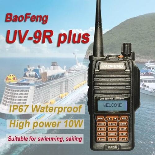Baofeng UV-9R PLUS Walkie Talkie 4800mAh 10W Waterproof UHF VHF Radio Ham CB Radio Station HF Transceiver UV9Rplus two way radio