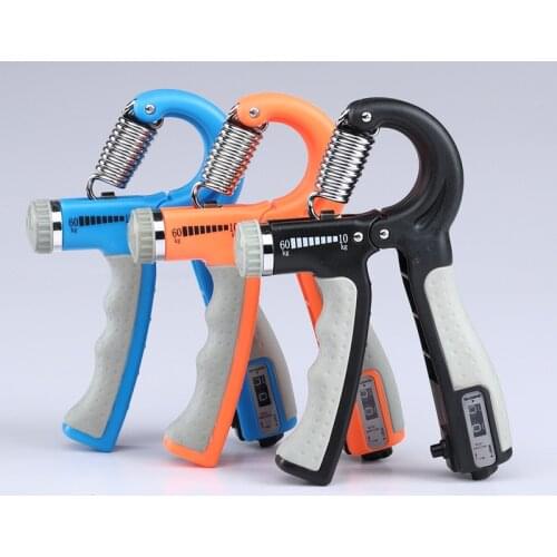 R-Shape Adjustable Hand Grip Sports Strength Countable Exercise Strengthener Gripper Spring Finger Pinch Carpal Expander