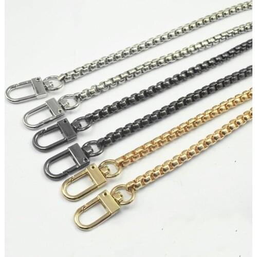 DIY Gold, Silver, Gun Black 5.5mm Metal Replacement Chain Shoulder Crossbody Bag Straps for Small Handbag, Clutch, Purse Handles