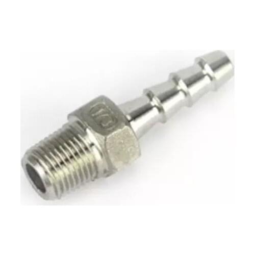 STAINLESS HOSE BARB 1/4 INCH BSP MALE X 8MM (SUITS 6MM ID)