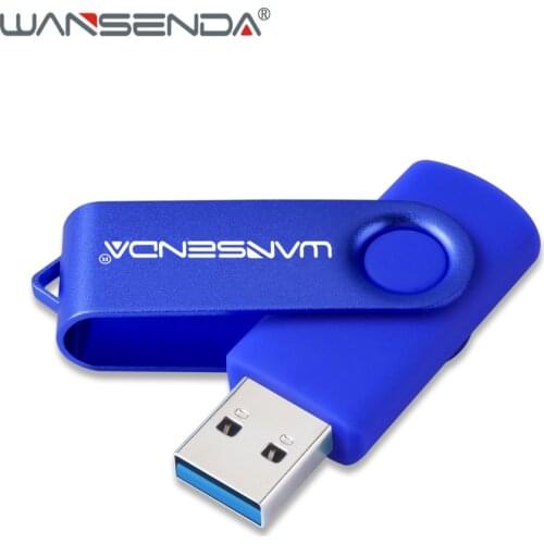 WANSENDA Usb 3.0 USB Flash Drive Metal Pen Drive 8GB 16GB 32GB 64GB 128GB 256GB Pendrives Rotation USB Memory Stick