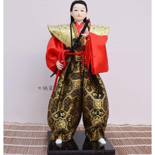 Japanese samurai dolls handmade silk doll send birthday gift Home Furnishing decoration decoration