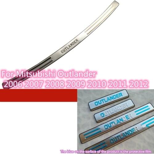 High Quality Stainless Steel Rear Bumper Protector Sill For Mitsubishi Outlander 2006 2007 2008 2009 2010 2011 2012