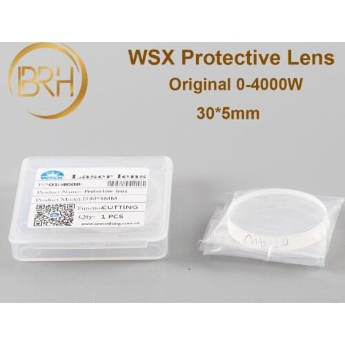 10pcs/lot WSX Original Fiber Laser Protective Lens/Windows 30*5mm 1064nm Import Quartz for WSX Fiber Laser Head HSG Laser Head