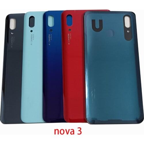 10Pcs /Lot Back Glass Battery Cover Rear Door Housing Case Replacement Parts For Huawei Nova 3 3e 3i