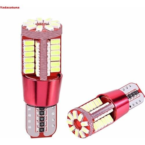 2 Ampoules LED T10 W5W Canbus ODB Sans Erreurs 57 SMD 4014 Lampes Veuilleuses LED Voiture Blanche 6000K pour Eclairage Int