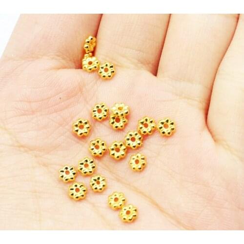3000pcs 4.5mm Rondelle Beads, Spacer Flower Rondelle Beads, gold plated plastic ccb bead