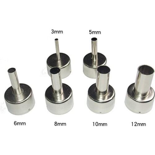6 PCS 22mm Universal Soldering station Hot Air Stations Gun Nozzles For 858 858A 858D+8586 Welding Nozzles