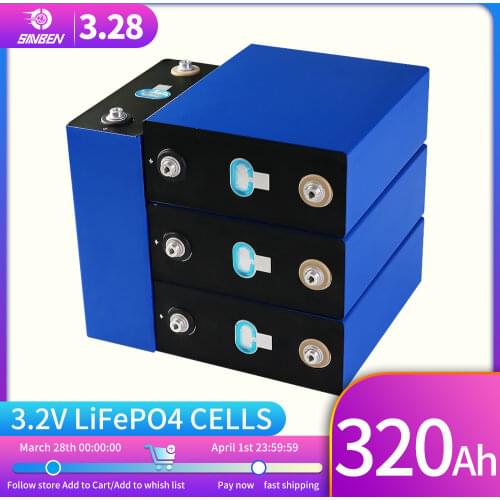 16pcs Lifepo4 310AH NEW 3.2V 280AH Rechargeable Battery Pack 320Ah Cell 105AH 12v 120AH 48V 200AH Gread A For RV UPS TAX FREE