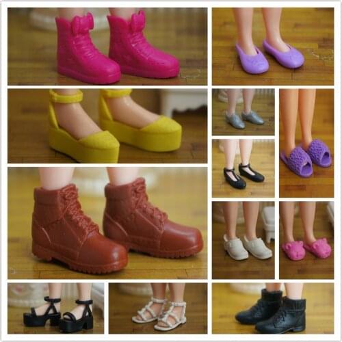 1/6 Doll Accessories Fashion Sneaker Flat Shoes Genuine Sandals Shoeshigh-heeled shoes for blythe Doll Shoes