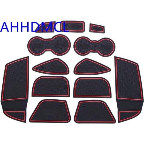 Car Anti-Dirty Pad Door Groove Gate Slot Cup Armrest Storage Pad Anti-Slip Mat For Ford Focus 2012