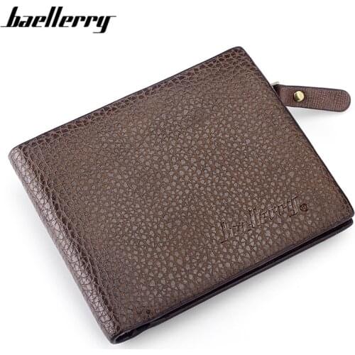 Baellerry Brand Designer Casual Style Solid Standard Wallet For Men, Coin Pocket Card Holder Male Small Wallets Purse MW385