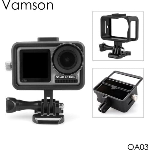 Vamson Protective Housing for DJI OSMO Action Camera Aluminium Alloy Case Frame Shockproof Protection Shell Accessories OA03