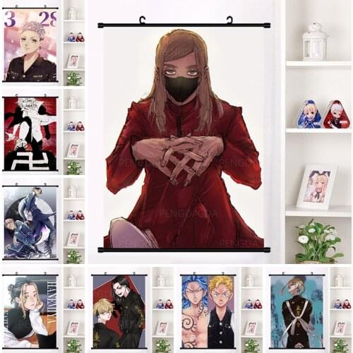 Decor Home Bedroom Anime Characters Canvas Japanese Cartoon Painting Plastic Hanging Scrolls Prints Picture Poster Wall Artwork