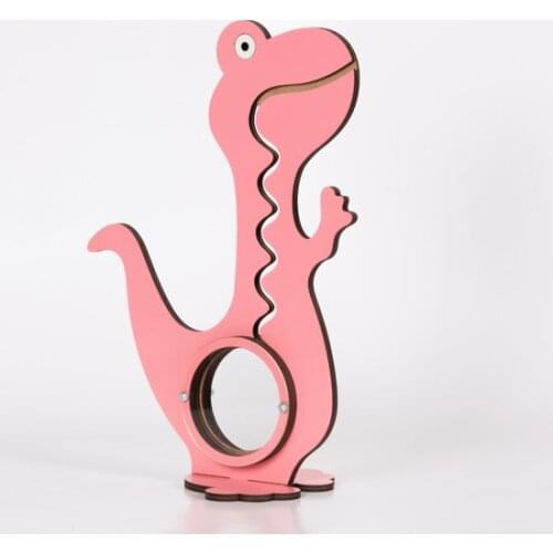 Wooden Dinosaur Piggy Bank Educational Toys Pink decorative objects Декоративные элементы Objetos decorativos